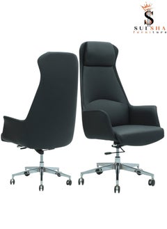 SULSHA Boss Executive Office Chair Steel Structure PU Leather 360° Swivel Desk Gaming Chair High Back & Adjustable Height Computer Table Chair, Soft Foam Gaming Study Chair Lumbar Suppor  - Image 5