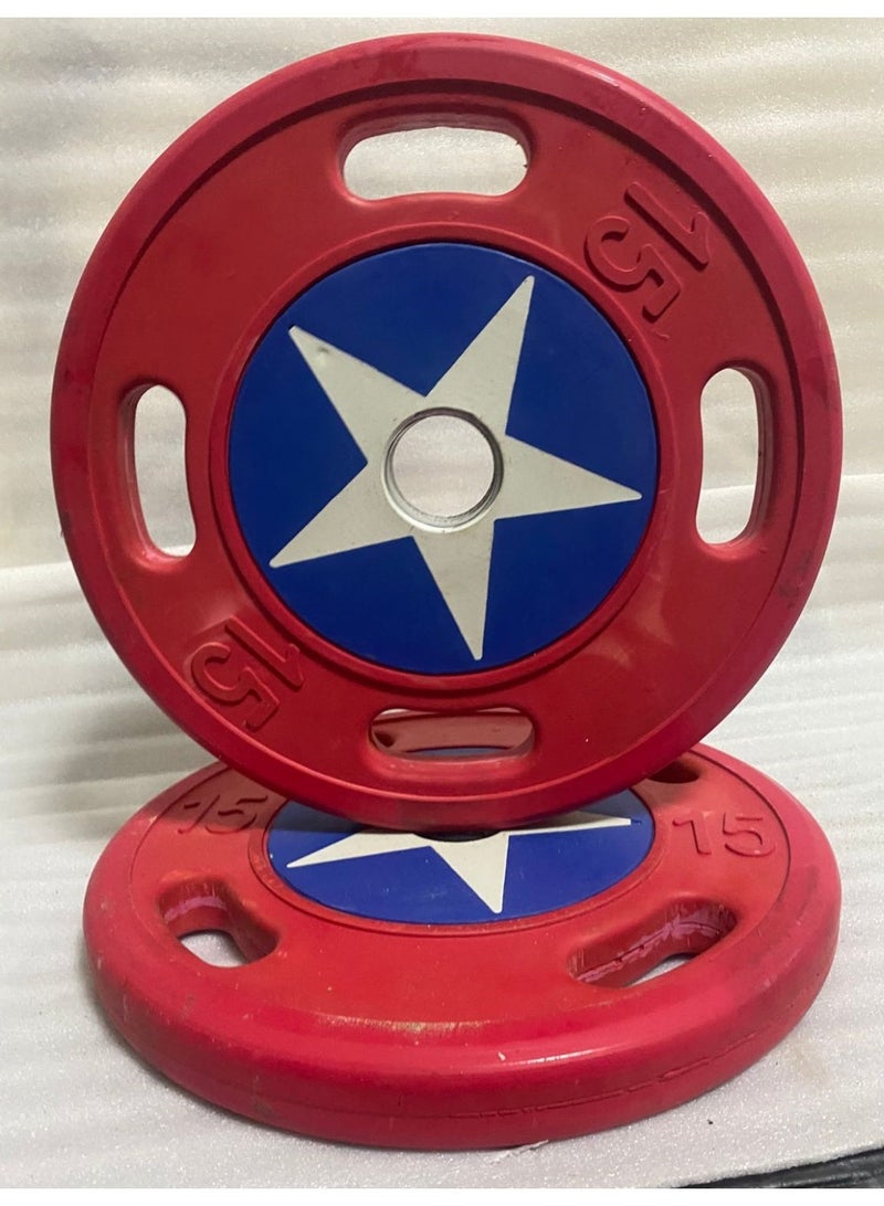 طارات أحمر وزن 15 كجم (فتحة 51 مم/2قطعة) - Image 3