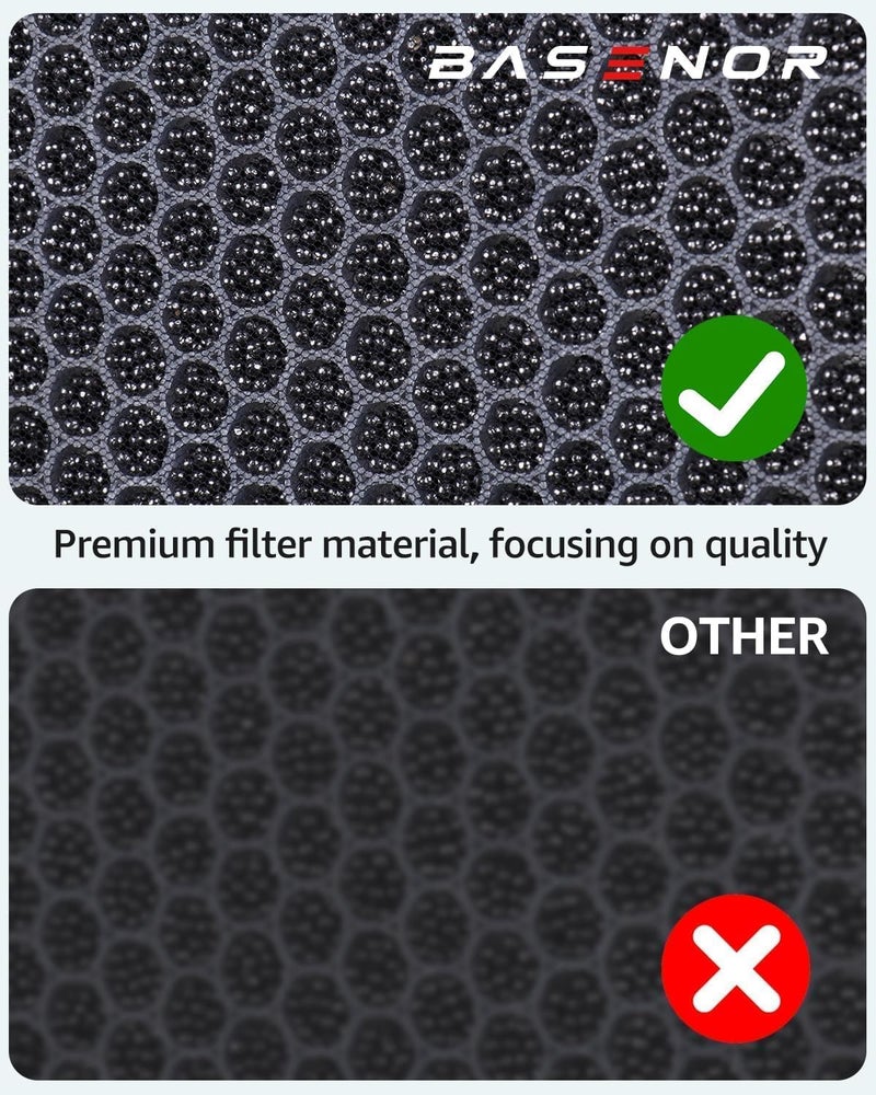 BASENOR Upgraded Tesla Model Y&3 HEPA Air Filter, [OEM Filter Replacement] Cabin Air Filter with Activated Carbon for 2017-2025 Model 3 2020-2026 Model Y [Fit 2025 2026 Model Y Juniper Launch] - Image 2