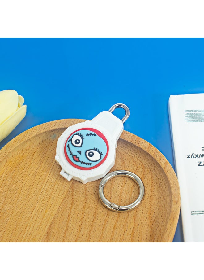 Generic - For Apple For Apple Airtag Tracker Wire Security Lock PC Set Waterproof Protective Case Cartoon Cute-Color:White Donut (Q81G) - Image 1