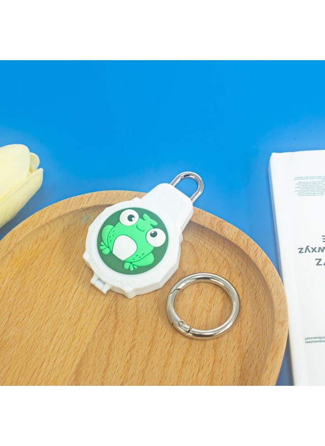 Generic - For Apple For Apple Airtag Tracker Wire Security Lock PC Set Waterproof Protective Case Cartoon Cute-Color:White Donut (Q81G) - Image 1