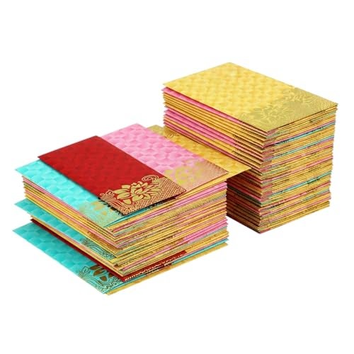 Moira Pack of 80 Paper Printed Envelopes Tuck Flap 18cm x 8cm for Wedding, Birthday Shagun/Gift/Sagan/Eidi/Milni - Image 1