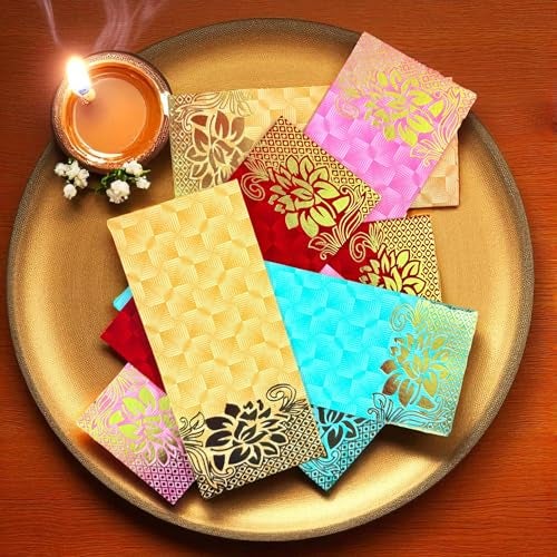 Moira Pack of 80 Paper Printed Envelopes Tuck Flap 18cm x 8cm for Wedding, Birthday Shagun/Gift/Sagan/Eidi/Milni - Image 2