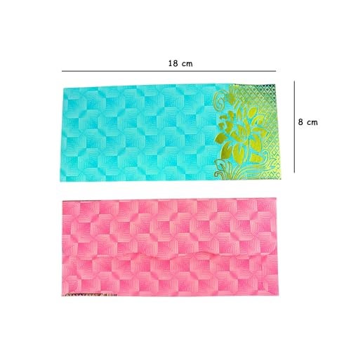 Moira Pack of 80 Paper Printed Envelopes Tuck Flap 18cm x 8cm for Wedding, Birthday Shagun/Gift/Sagan/Eidi/Milni - Image 3