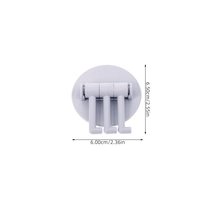 DOITOOL 10 Rotating Self Adhesive Bathroom Hooks Heavy Duty Plastic Wall Mounted - Image 3