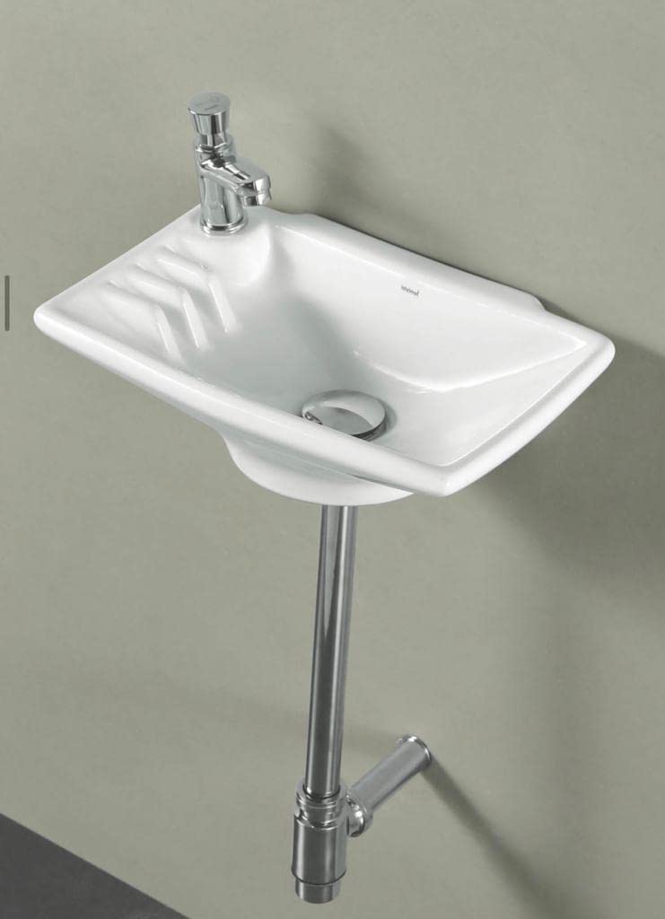 Nexa Bathware Ceramic Wall Hung Basin Luxurious Wash basin Table Top Bathroom Sink Wash Basin Super White Colour With Glossy Finishing 16 x 9 x 4 INCH - Image 2