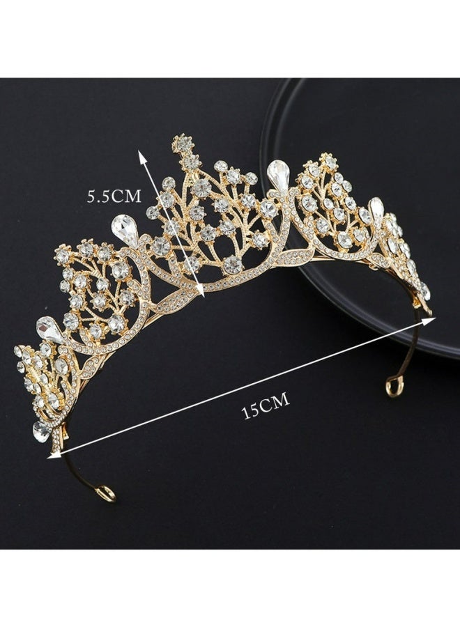 Crystal Crown Birthday Princess Crown Diamond Headband For Party Dance Wedding Birthday Daily Wear Hair Accessories Shiny Sparkling Elegant Premium Quality - Image 2