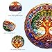 Aeekdook Wooden Puzzles for Adults Stained Glass Tree of Life Wooden Puzzles Unique Shaped Wooden Jigsaw Puzzles 100 Pieces Plant Puzzles Home Decoration S85 85in - Image 4