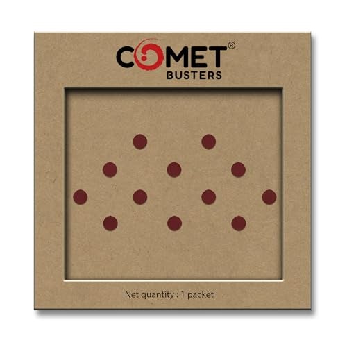 Comet Busters Round Maroon Velvet Bindi (6 mm) (BIN853) - Image 5