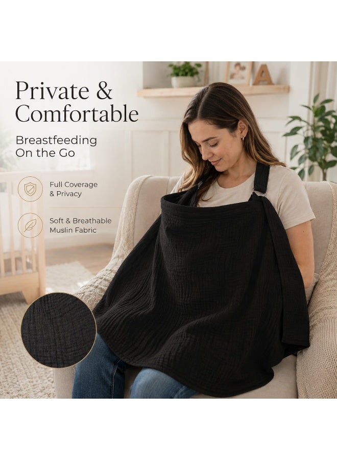 Ucanbe Double Layer Nursing Cover, Privacy Breastfeeding Cover, Multipurpose Baby Stroller Sunshade and Carrycot Cover - Image 2