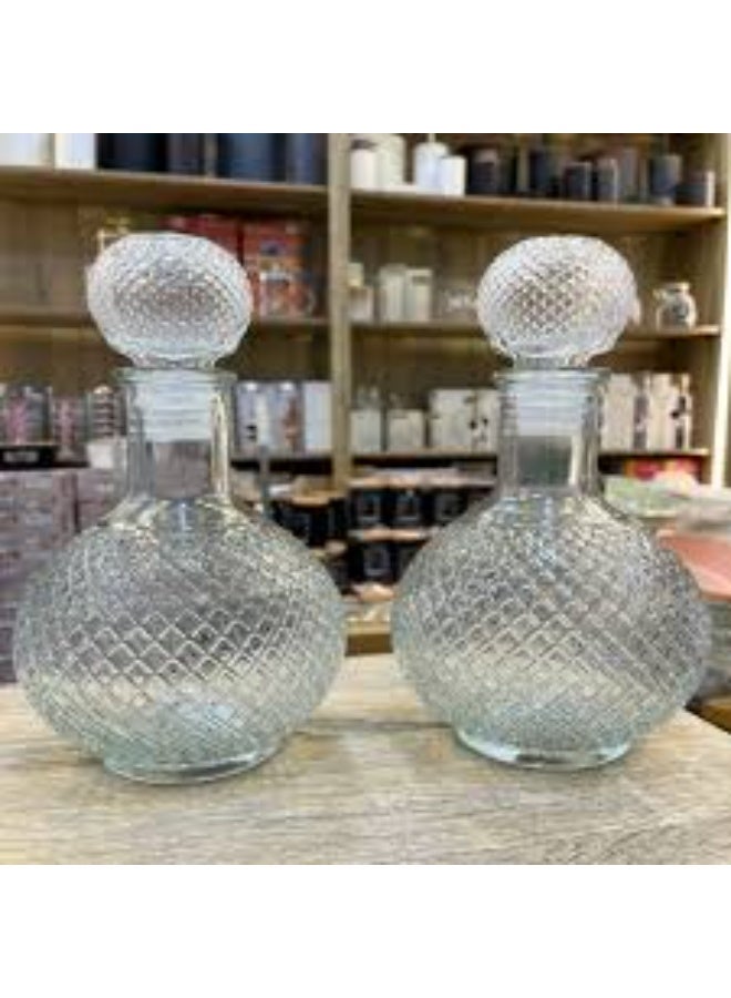 زجاجة كريستال عصرية من كريستال دايموند، 1 لتر - (مستوردة) جيني - Image 3