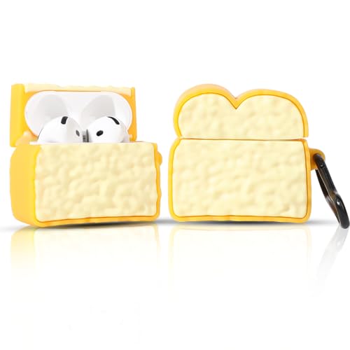 XMBYGY Cute Case for AirPods 4th Generation, for AirPods 4 Wireless Earbuds, XMBYGY Silicone Cartoon Charging Case Shockproof Protective Headphones Cover with Carabiner for Man Woman Teen - Image 1