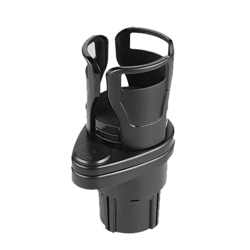 Car Cup Holder 2 in 1 Multifunctional Drinks Bottle Holder Expander Adapter 360° Rotating Adjustable Base Double Layer Storage Rack for Coffee Beverage Bottles Snack - Image 1