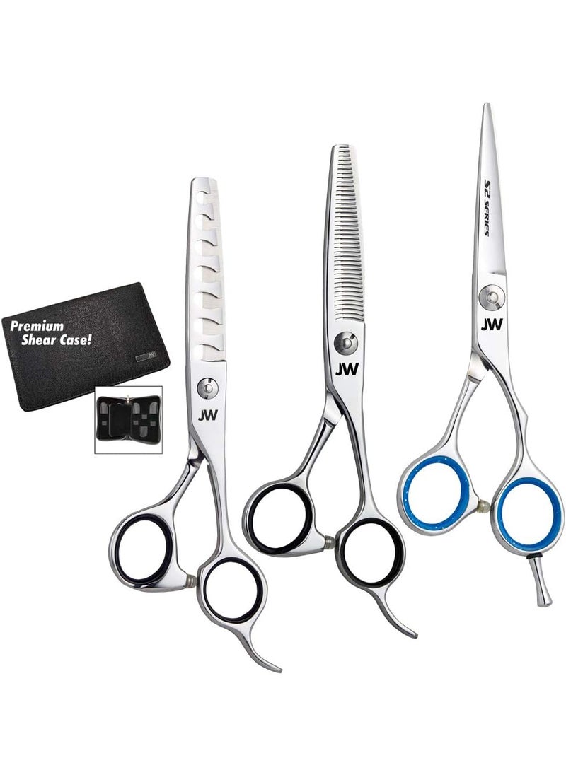 JW Shears JW S2 Trio (Cutting, Blending and Texturizing) Shear Kit (5 Inch) 