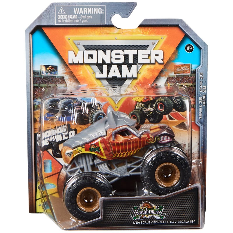 Monster Jam 2022 Spin Master 1:64 Diecast Truck with Bonus Accessory: Crazy Creatures Knightmare - Image 1