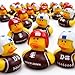GIFTEXPRESS 24 Pack Football Rubber Duckies 2 Inch Mini Sports Theme Ducks with Helmets Assorted Styles Touchdown Bath Toys for Game Day Football Party Favors Classroom Prizes - Image 3