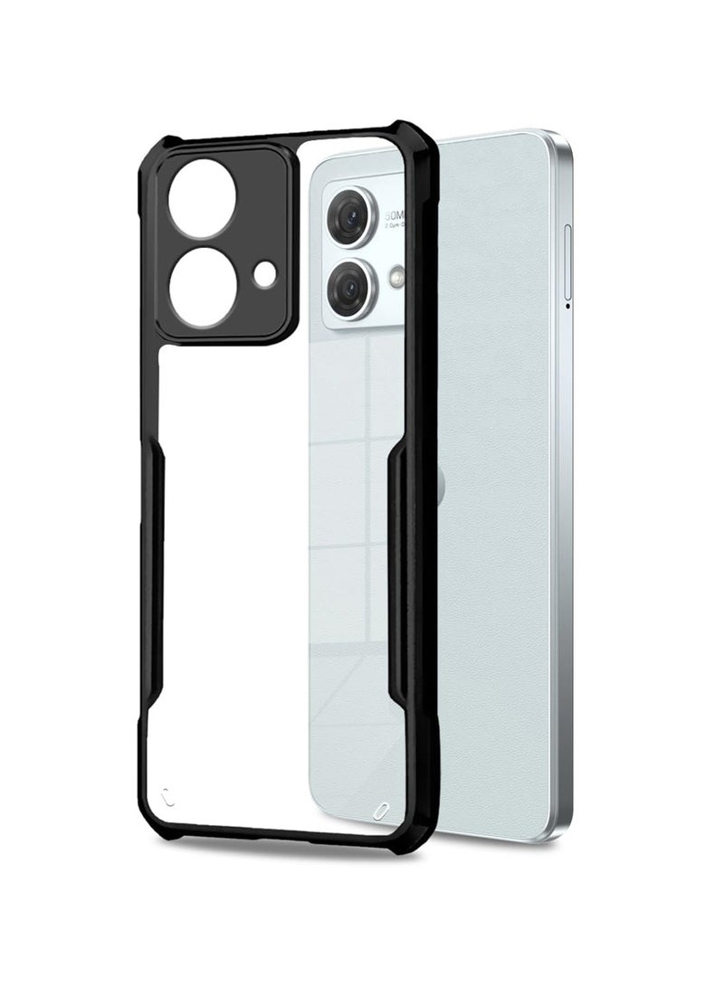 Wtech Hybrid TPU Silicone With Raised Armour Bumpers Slim Case Cover For Motorola Moto G84 5G 2023 Black - Image 3