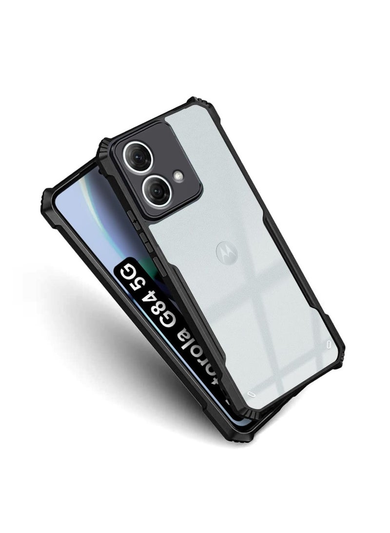 Wtech Hybrid TPU Silicone With Raised Armour Bumpers Slim Case Cover For Motorola Moto G84 5G 2023 Black - Image 2