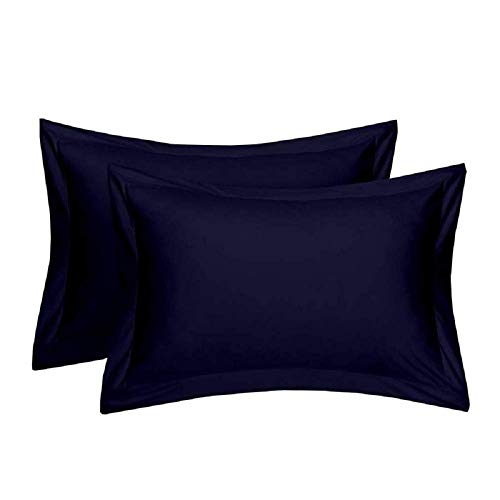 ARLinen Pillow Cover Set of 2,Oxford Pillow Cover | Takiya Cover | Takiya kholi | Pillow Cases | Pillow Covers Set of 2-100% Microfiber - Navy Blue Solid_16 X 24 Inch Pillow Cover - Image 4