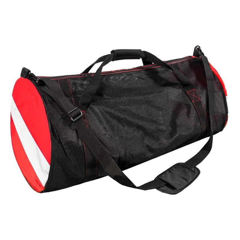 Dawitrly Sports Duffle Bag, Large Mesh Dive Beach Bags and Totes with Shoulder Strap for Scuba Diving and Snorkeling Gear & Equipment, Wet Swimming, Travel, and Gym Workout Red - Image 1