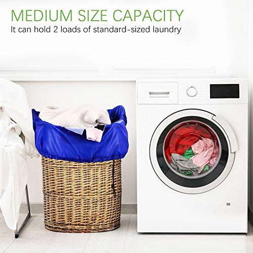 OTraki 2 Pack Laundry Bags 24x32 Inch Heavy Duty Laundry Basket Liners Medium Drawstring Wash bag Dirty Clothes Machine Washable Laundry Storage Bags for College Home Dorm, Blue - Image 4