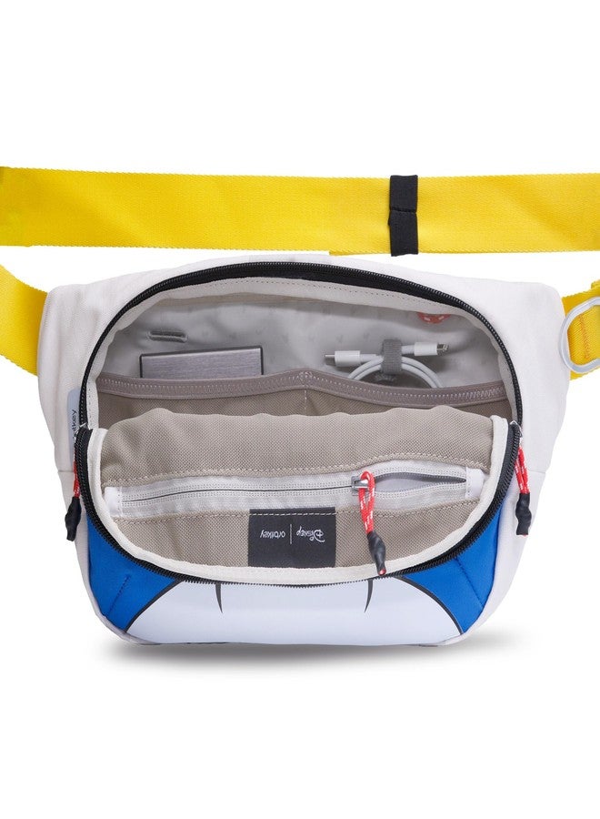 أوربيتكي حقيبة Orbitkey Disney™ Sling Mini 4L - حقيبة كروسبودي رفيعة للاستخدام اليومي مع غلاف خارجي مقاوم للماء، وجيب أمامي وخلفي آمن بسحاب، ومنظم شبكي، وحزام قابل للتعديل (دونالد داك) - Image 4