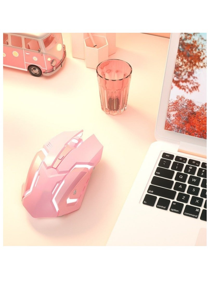 EBMINI Pink Mechanical Esports Game Wireless Mouse - Image 2