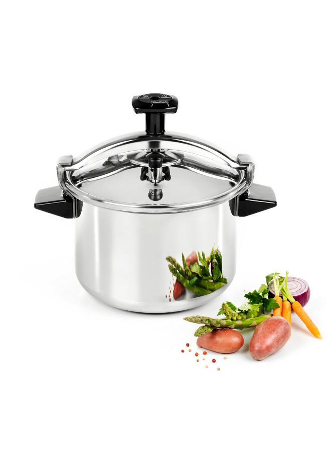 TEFAL Pressure Cooker | Authentique 10 L | Stainless Steel | 5 Security Sytems | all heat sources including induction | 2 Years Warranty | P0531634 Grey 10.0Liters - Image 3