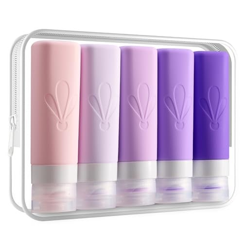 INSFIT Travel Bottles for Toiletries TSA Approved 3oz Travel Size Toiletries BPA Free Leak Proof Squeezable Silicone Tubes Travel Essentials for Shampoo Conditioner Lotion Soap - Image 1