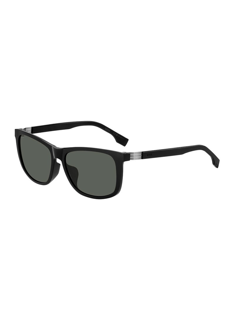 HUGO BOSS Men's Polarized Rectangular Sunglasses - Boss 1617/F/S Black Millimeter - Lens Size: 59 Mm  - Image 1