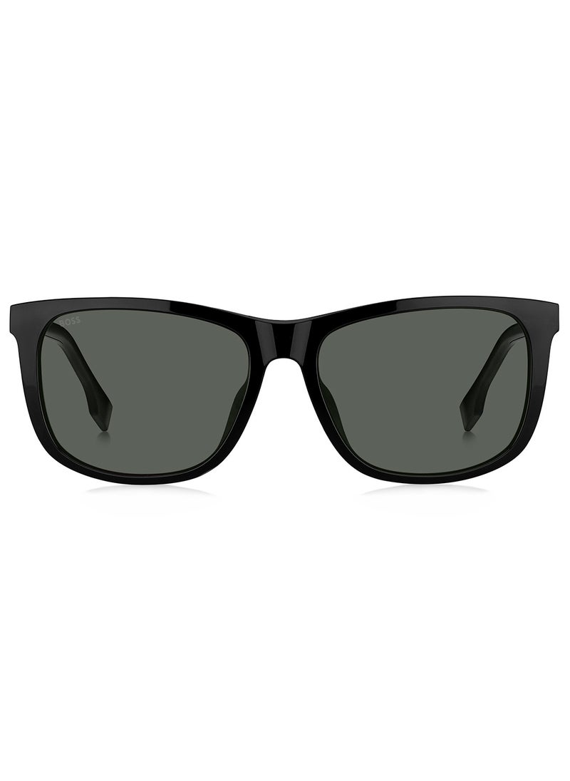 HUGO BOSS Men's Polarized Rectangular Sunglasses - Boss 1617/F/S Black Millimeter - Lens Size: 59 Mm  - Image 3