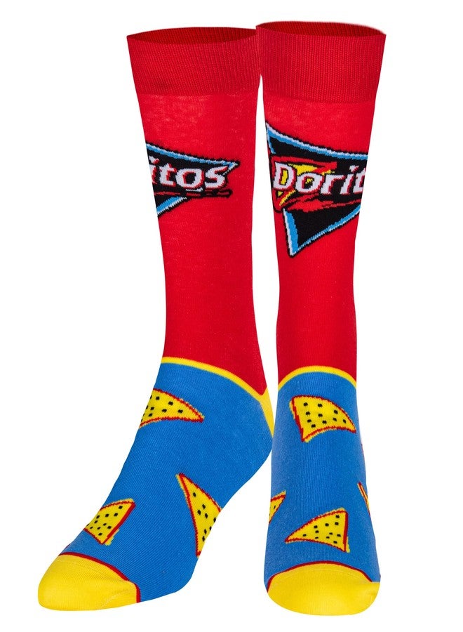 Odd Sox, Doritos Nacho Cheese Snack, Crew Socks for Men & Women, Large - Image 2