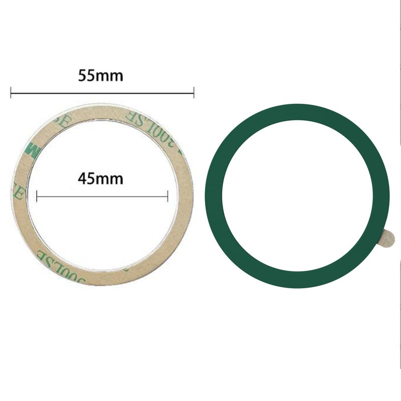 TENOC Universal Metal Ring Sticker for Magnetic Charger Compatible with iPhone/Samsung/Android All Cellphones, Magnetic Mount/Phone Holder Conversion Accessories, 3Pcs, Green - Image 2