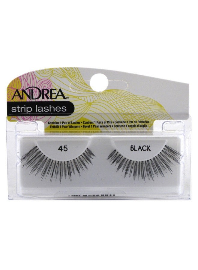 Andrea Lashes Strip Style 45 Black (3 Pack) - Image 1