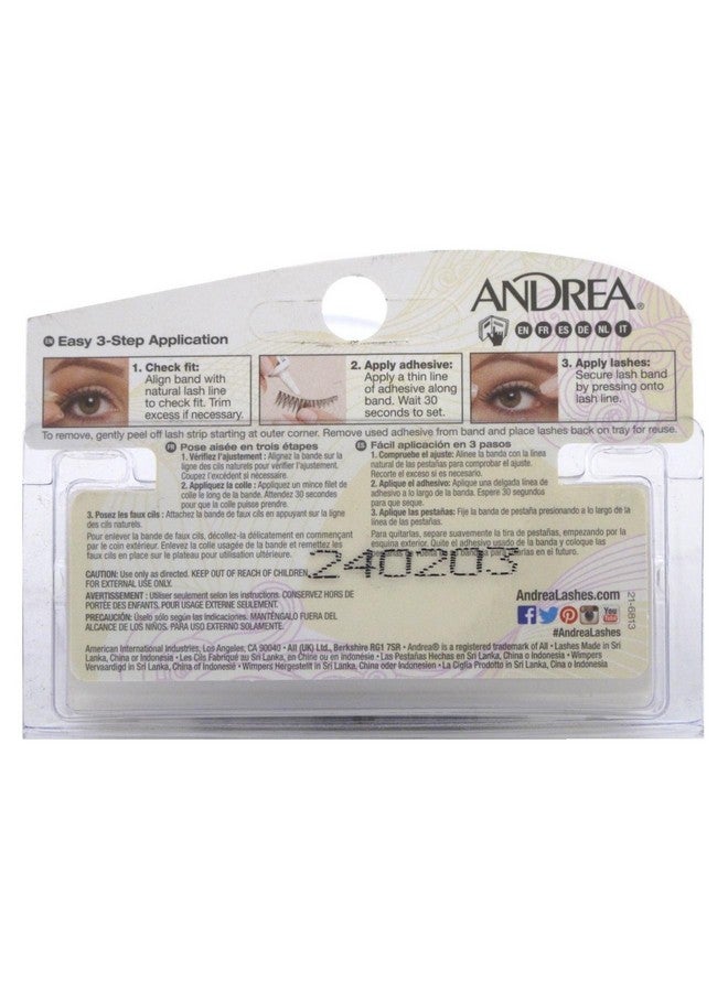 Andrea Lashes Strip Style 45 Black (3 Pack) - Image 5