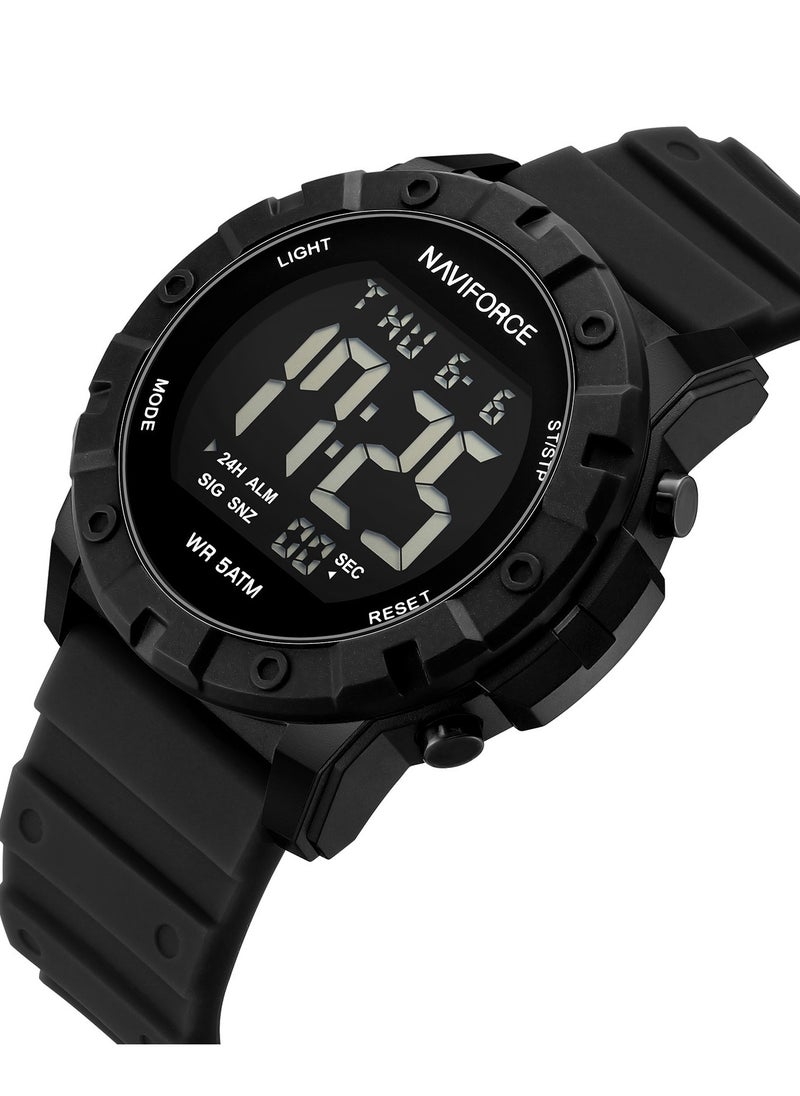 NAVIFORCE Fumed Silica Strap Multifunctional Digital LCD Wrist Watch For Men NF7110 B/B/B  - Image 2