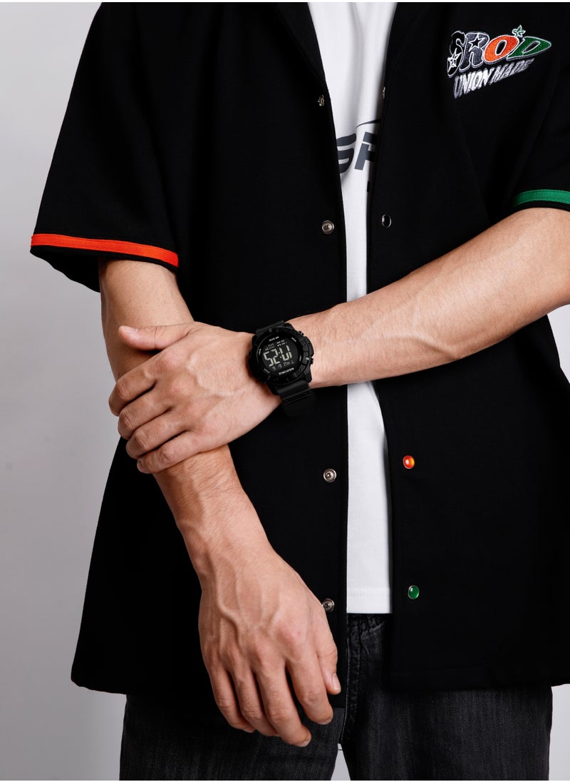 NAVIFORCE Fumed Silica Strap Multifunctional Digital LCD Wrist Watch For Men NF7110 B/B/B  - Image 3