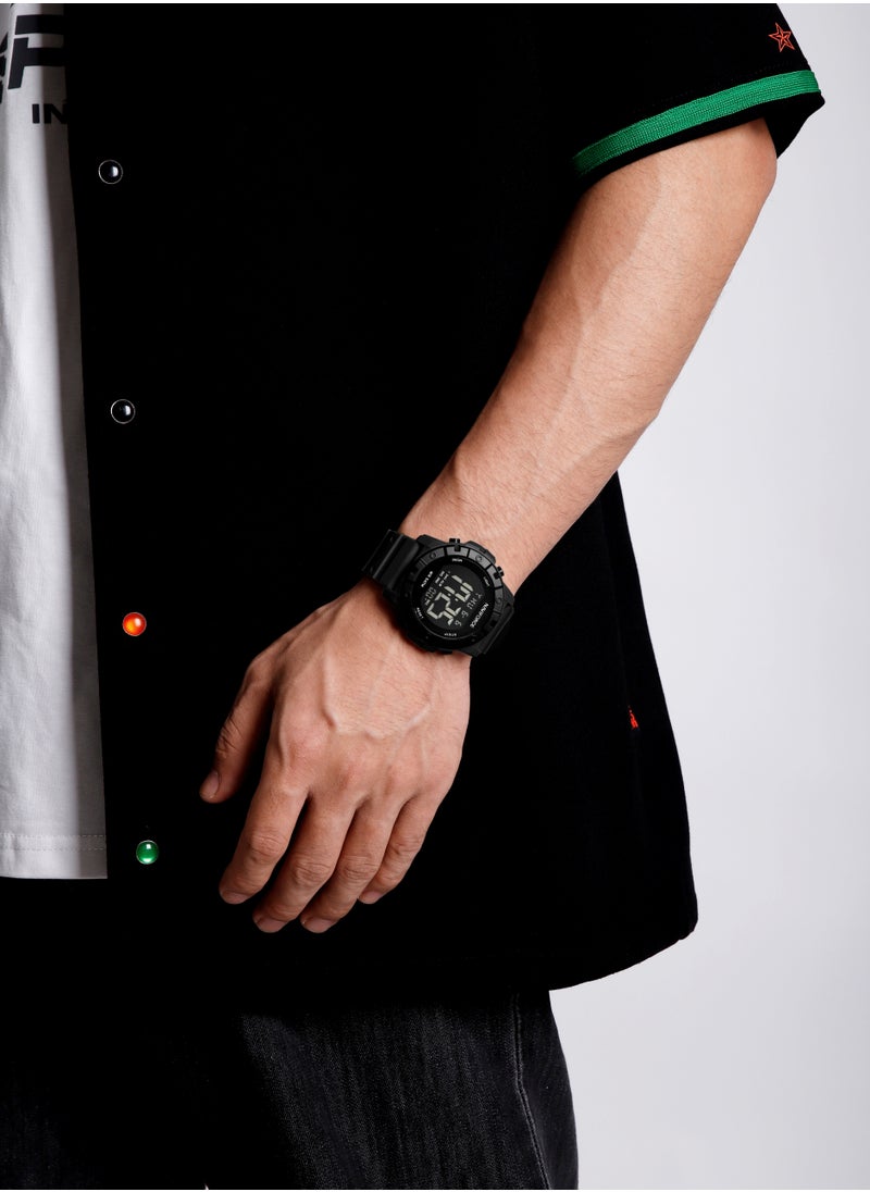 NAVIFORCE Fumed Silica Strap Multifunctional Digital LCD Wrist Watch For Men NF7110 B/B/B  - Image 4