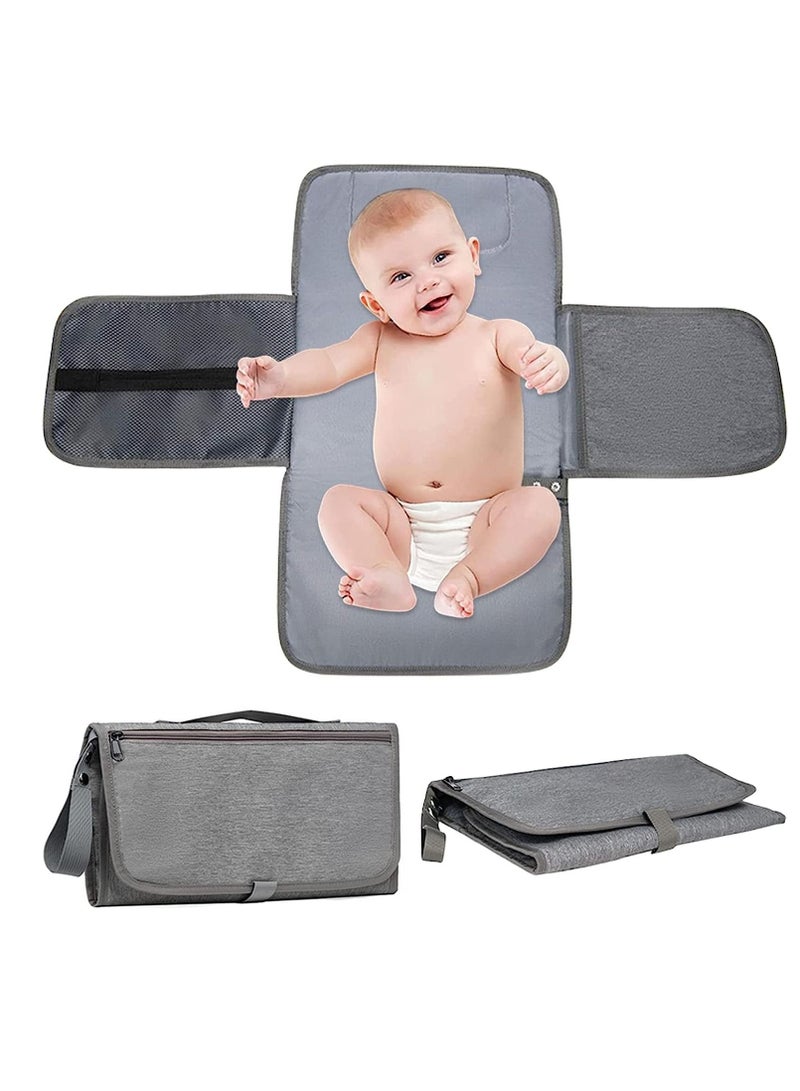 Gonice Diaper changer, portable waterproof changer, lightweight, raincoat with integrated pad, diaper changer, reusable and washable  - Image 1