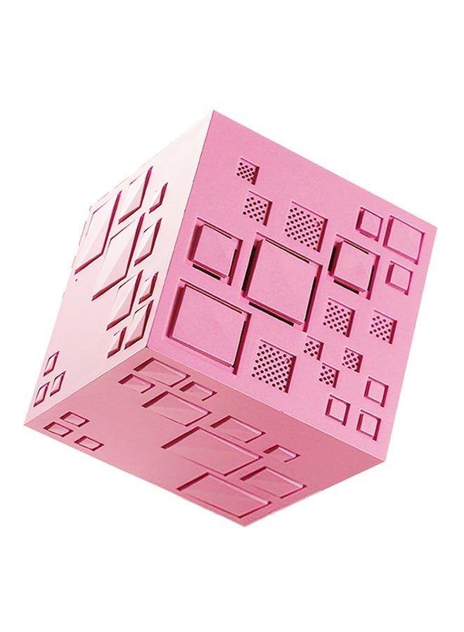 NIBEMINENT Cube Shaped Wireless Speaker Pink - Image 2