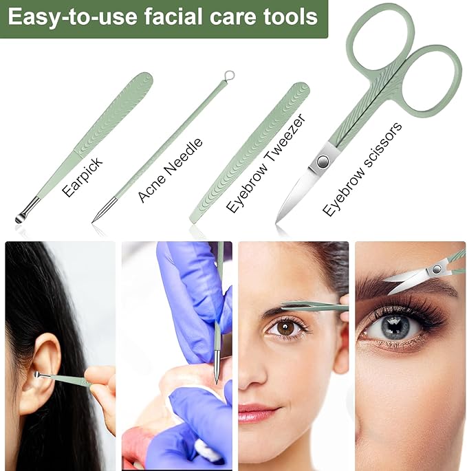 DUAIU Manicure Set12pcs Nail Clippers Set Professional Nail Kit Stainless Steel Nail Care Tools Pedicure Kit Manicure Set with PU Leather Bag Gift for Men Women - Image 4