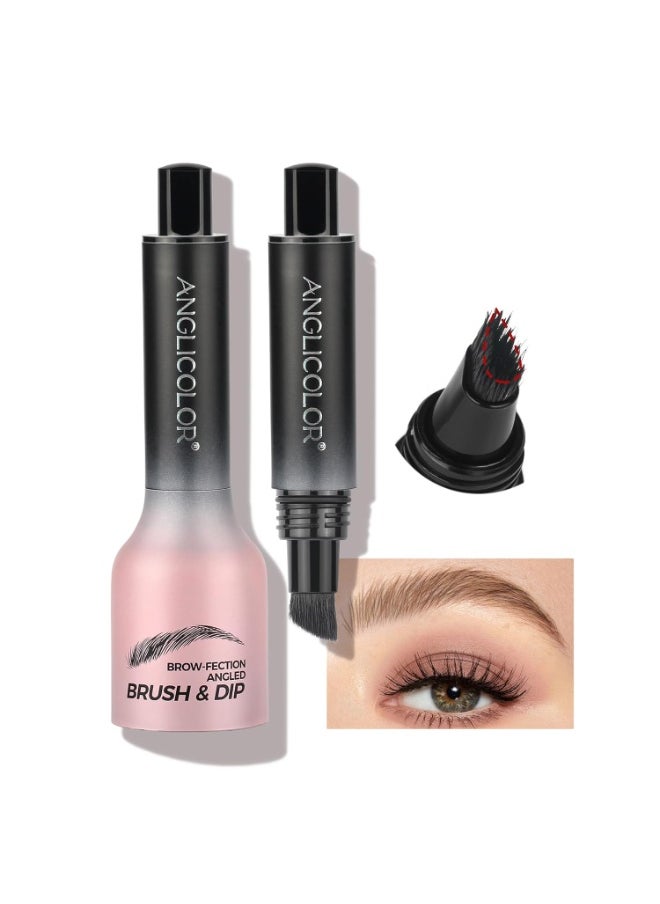 Anglicolor Upgraded Liquid Microblading Eyebrow Pen,Teardrop Angled Micro Eyebrow Brush To Microblading Eyebrow,Hair-Like Strokes,Natural Easy To Color Long Lasting Quick Drying (#02Taupe)  - Image 1