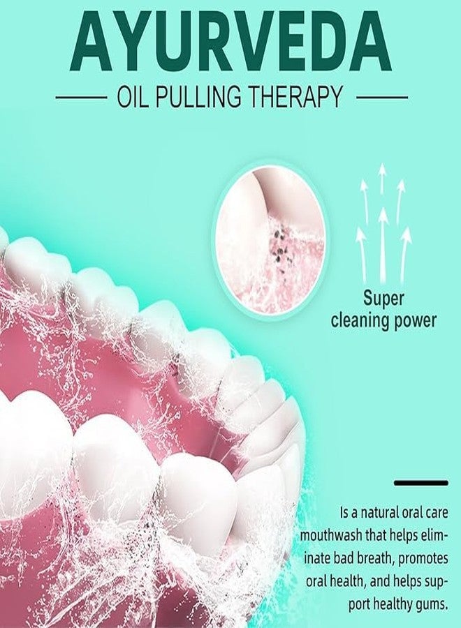 ZCPMFKC Coconut Oil Pulling for Fresh Breath and Oral Hygiene - Ayurvedic Expert Formulated | Supports Healthy Gums | Natural Teeth Whitening - Includes Tongue Scraper and Measuring Cup - 8 fl. oz - Image 4