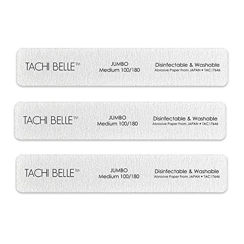 Tachibelle Tachibelle 3 Pcs Premium JAPAN Abrasive Jumbo File Washable Zebra File Nail Art Sanding Nail Files 3PC 100180 