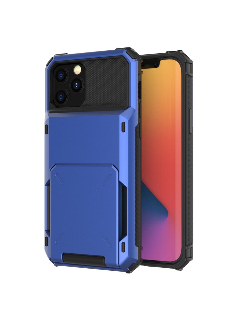 Suteni Card Protective Case Drop-resistant PC+TPU Phone Case for iPhone