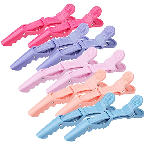 OBSCYON Plastic Non Slip Hair Clips for Women, Professional Alligator Hair Clips, Hair Styling Clips Sectioning Clips of Hair Salon (10PCS Macaroon) - Image 1