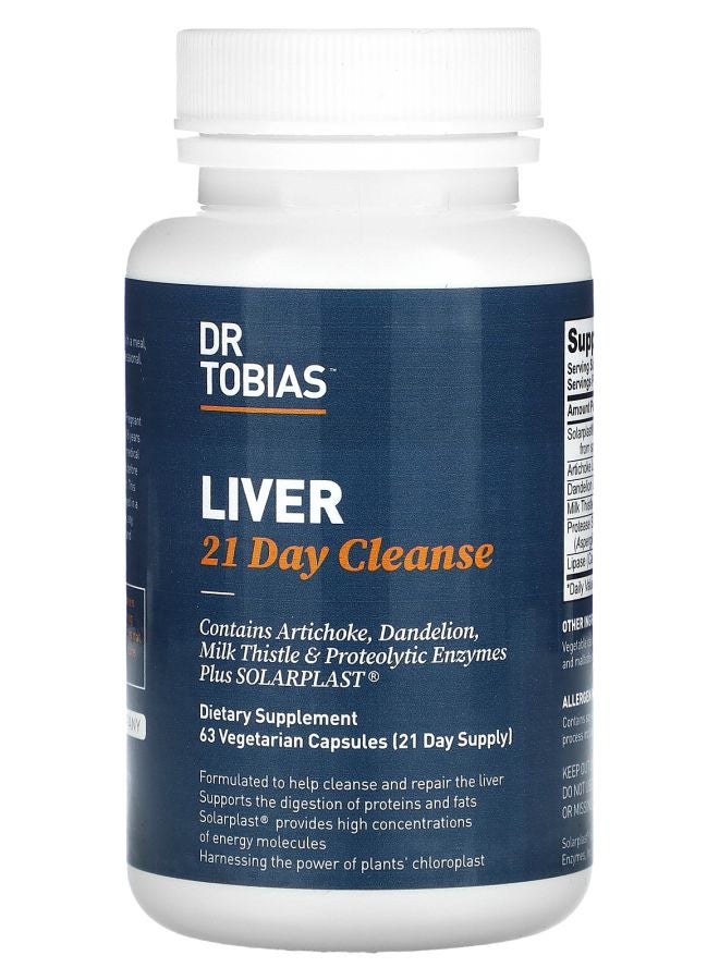 Dr. Tobias Liver 21 Day Cleanse 63 Vegetarian Capsules