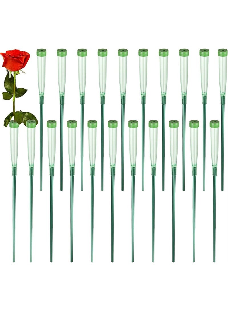 Generic Floral Water Tubes for Flower Arrangements,Green Floral Tubes Water Tubes for Flowers Plastic Flower Tubes for Fresh Flowers with Rubber Cap for Flower Stem Arrangements Supplies, Fres  - Image 2