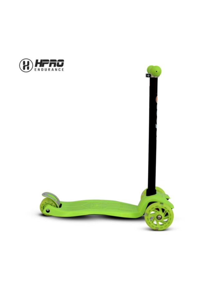 H PRO Pro Adjustable 3 Wheel Scooter | Unisex Skateboard Scooter For Kids-Green - Image 3