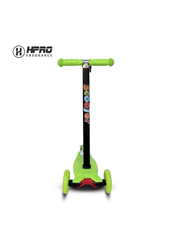 H PRO Pro Adjustable 3 Wheel Scooter | Unisex Skateboard Scooter For Kids-Green - Image 1